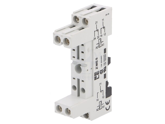 Socket; 12A; op DIN-rail; Serie: SPA,SPD,STA; 75x15,5x42,5mm Socket; 12A; op DIN-rail; Serie: SPA,SPD,STA; 75x15,5x42,5mm